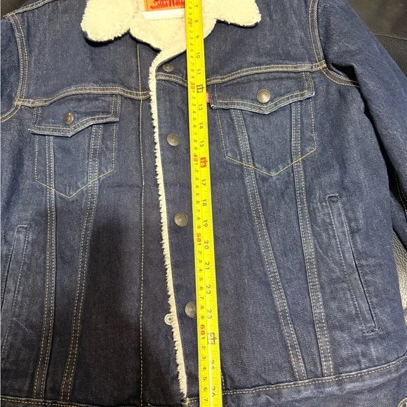 Levi's Men's Dark Blue Sherpa Jacket - Picture 8 of 10